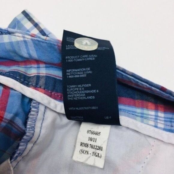 Tommy Hilfiger Y2K plaid shorts blue 10 BoxK - Picture 5 of 7